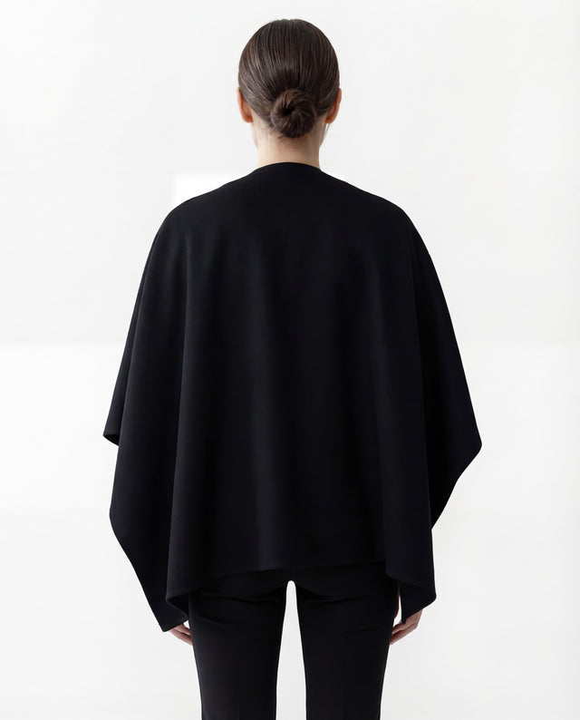 Valentino Elegant Feather-Trimmed Cape