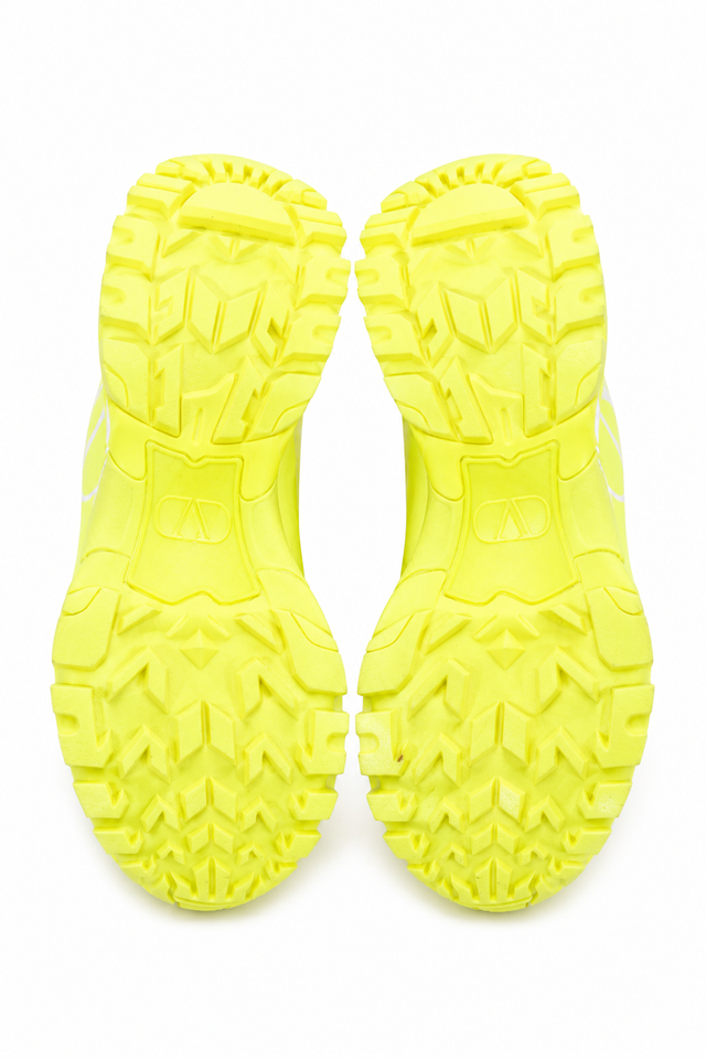 Valentino Garavani VLogo Chunky Sneakers in Neon Yellow