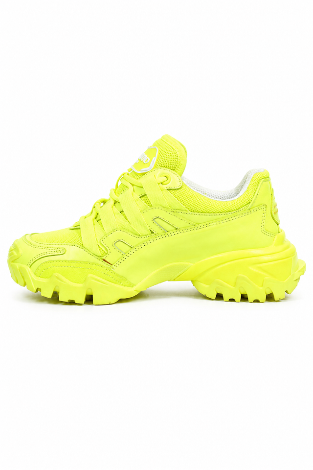 Valentino Garavani VLogo Chunky Sneakers in Neon Yellow