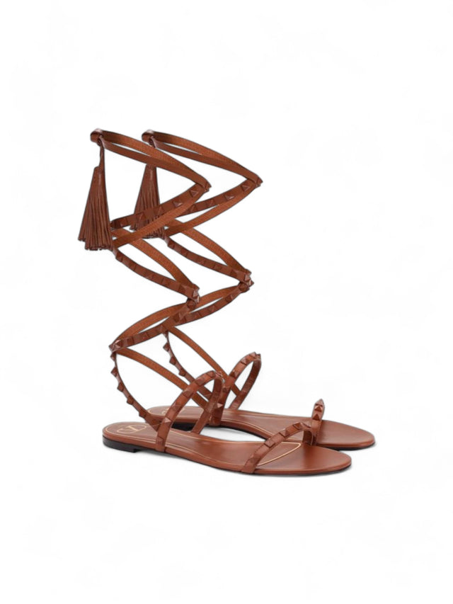 Valentino Garavani Roman Rockstud Flat Sandals