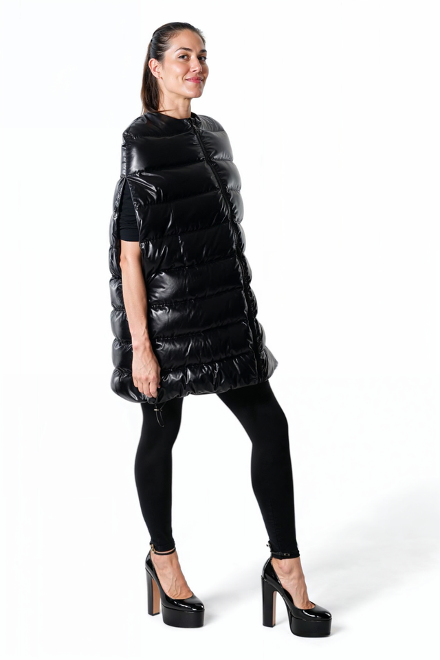 Valentino Quilted Puffer Poncho Coat