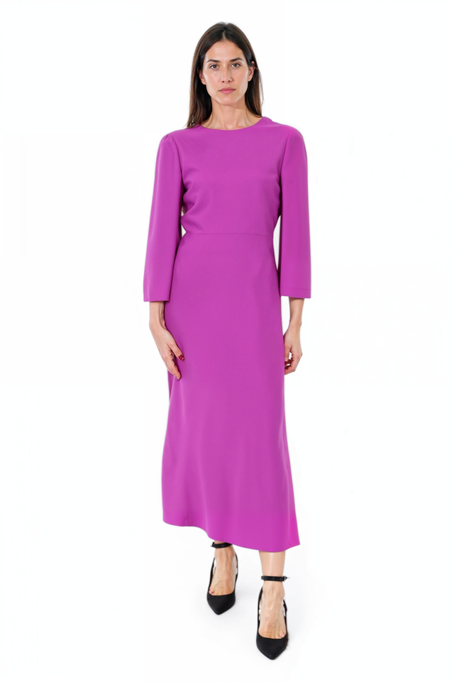 Valentino Long Sleeve Midi Dress