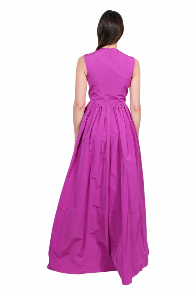 Valentino Fuchsia Bow-Front Maxi Dress