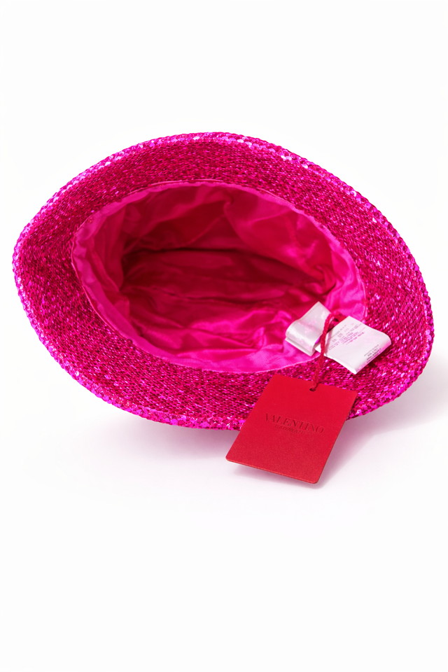 Valentino Garavani Pink Sequin Bucket Hat