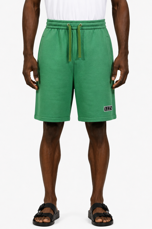 Valentino VLTN Sweat Shorts in Green