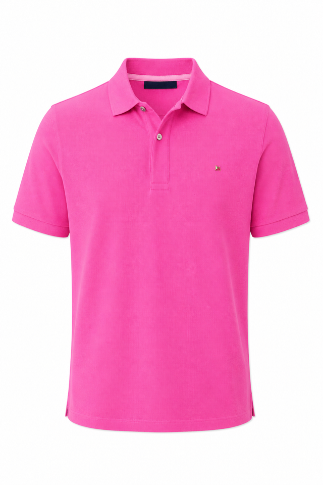Valentino Cotton Piqué Polo Shirt in Hot Pink