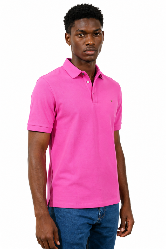 Valentino Cotton Piqué Polo Shirt in Hot Pink