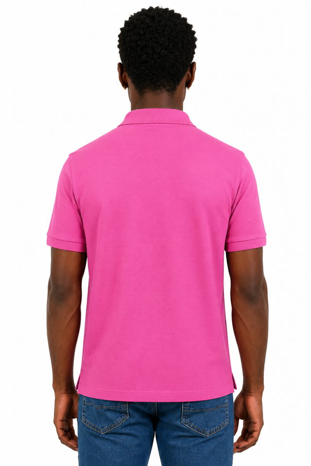 Valentino Cotton Piqué Polo Shirt in Hot Pink