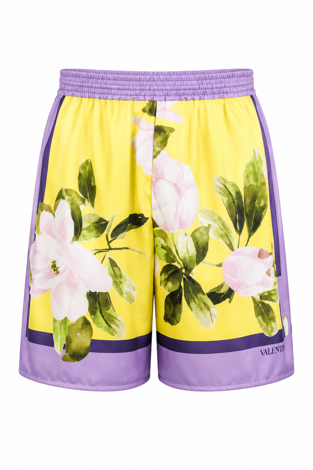 Valentino Watercolor Floral Shorts