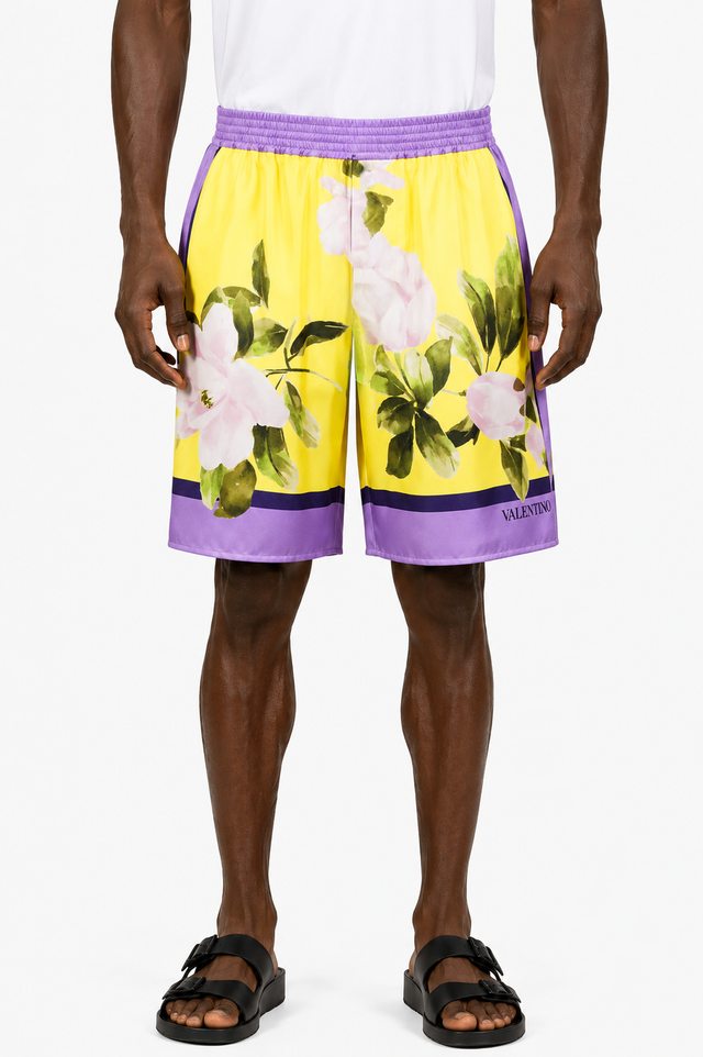 Valentino Watercolor Floral Shorts