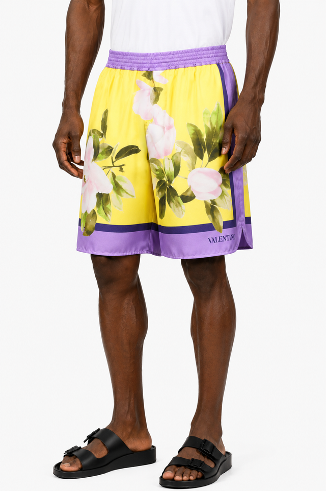 Valentino Watercolor Floral Shorts