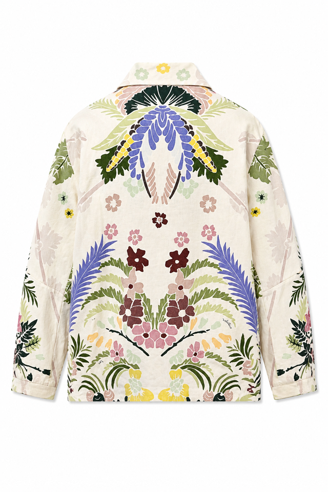 Valentino Tropical Floral Oversized Tunic Shirt