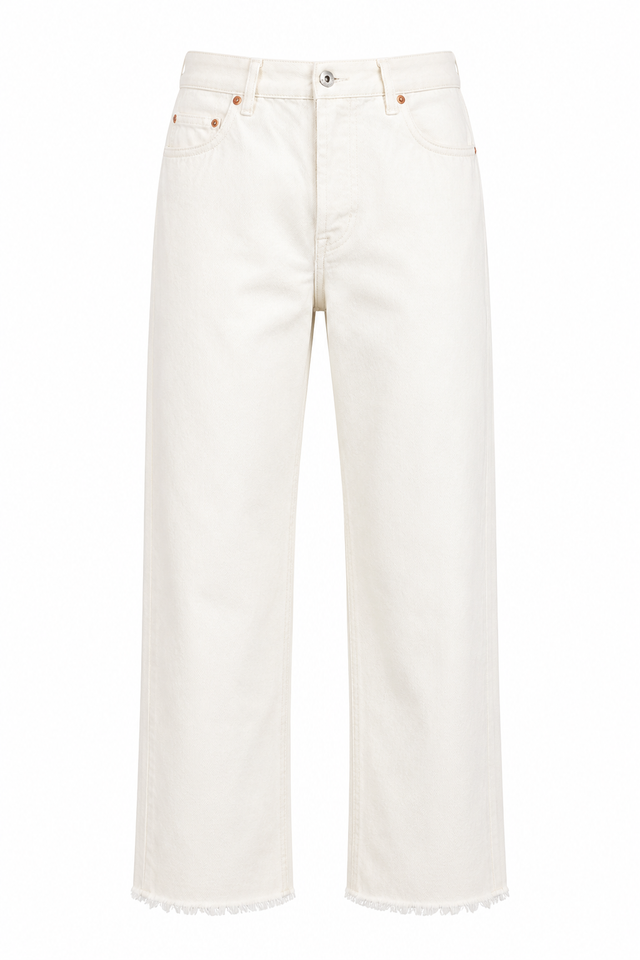 Valentino Ivory Straight Leg Jeans