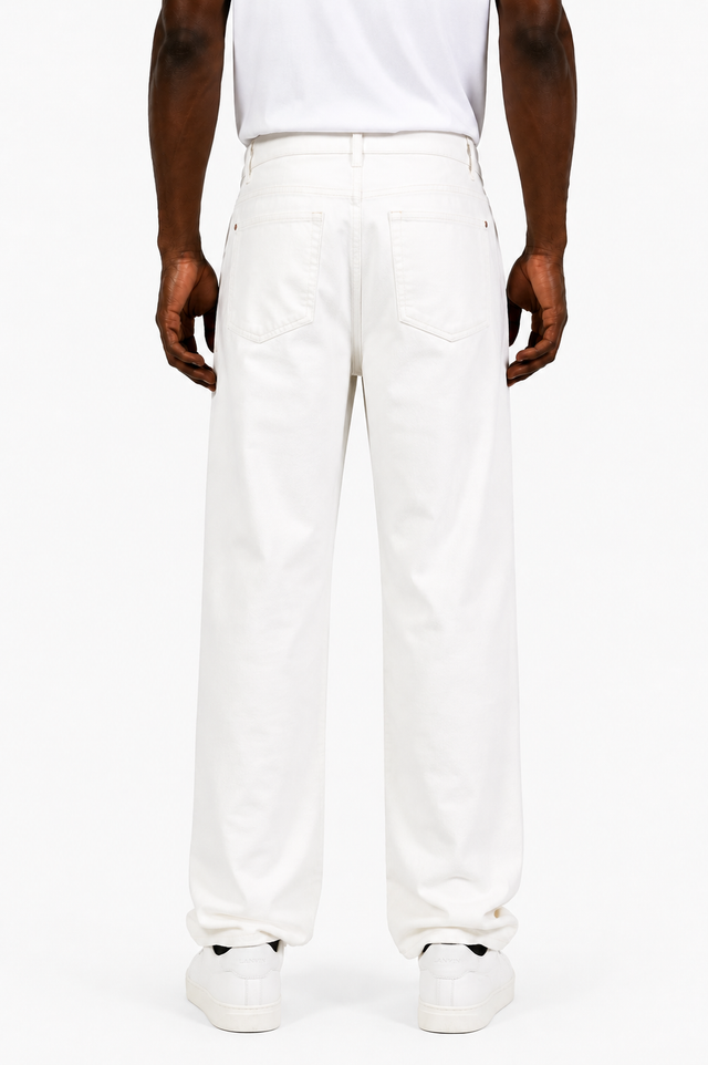 Valentino Ivory Straight Leg Jeans