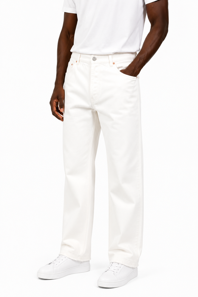 Valentino Ivory Straight Leg Jeans
