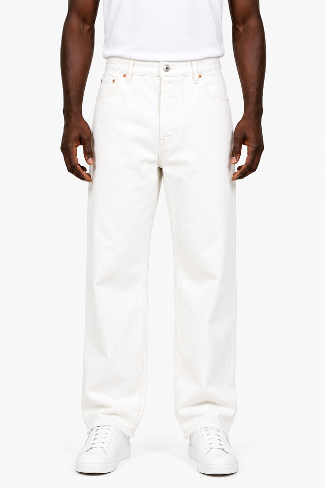 Valentino Ivory Straight Leg Jeans