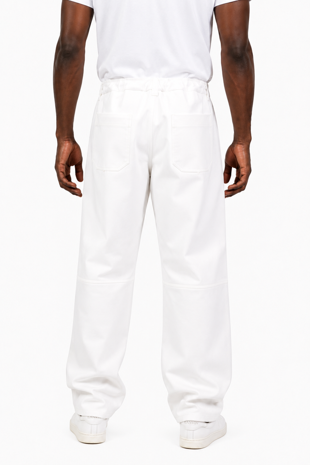 Valentino Wide-Leg Tailored Pants in White