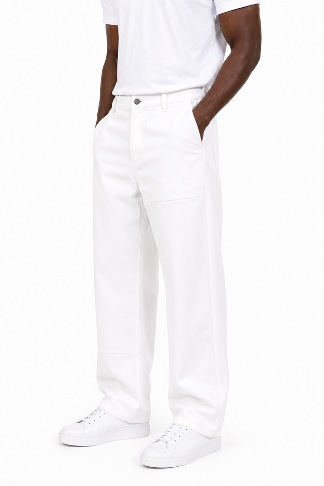 Valentino Wide-Leg Tailored Pants in White