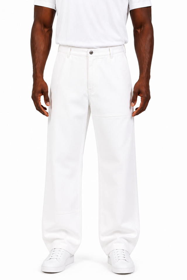 Valentino Wide-Leg Tailored Pants in White