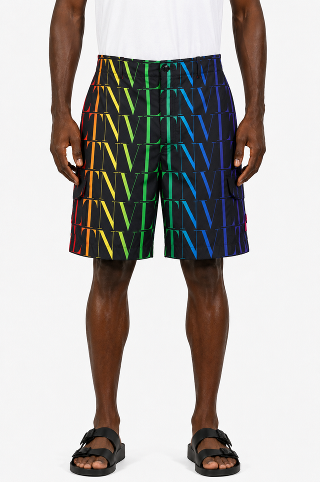 Valentino Rainbow VLTN Cargo Shorts