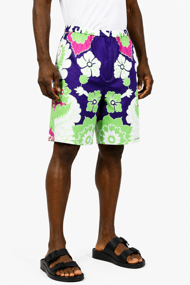 Valentino Floral Print Swim Shorts