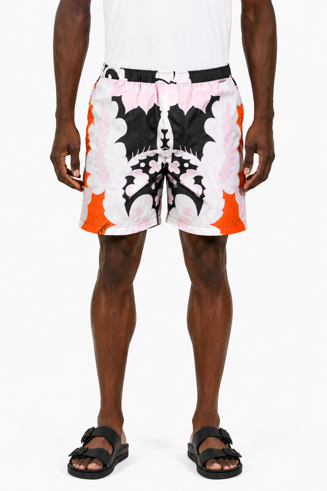Valentino Baroque Print Swim Shorts