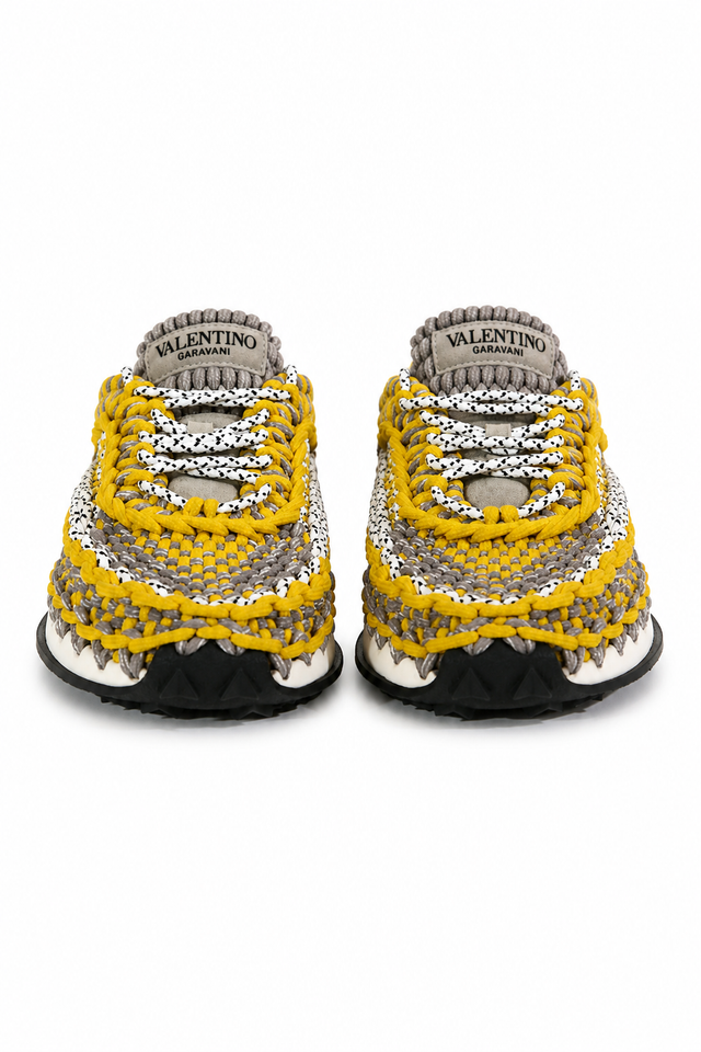 Valentino Garavani Crochet Runner Sneakers – Available in Yellow & Orange