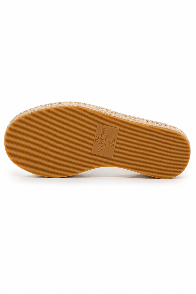 Valentino Garavani VLogo Canvas Espadrilles – White
