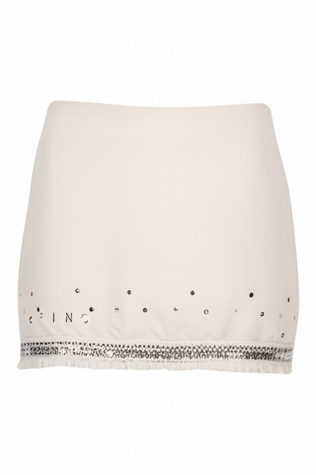 Valentino Embellished Mini Skirt with Chain Fringe
