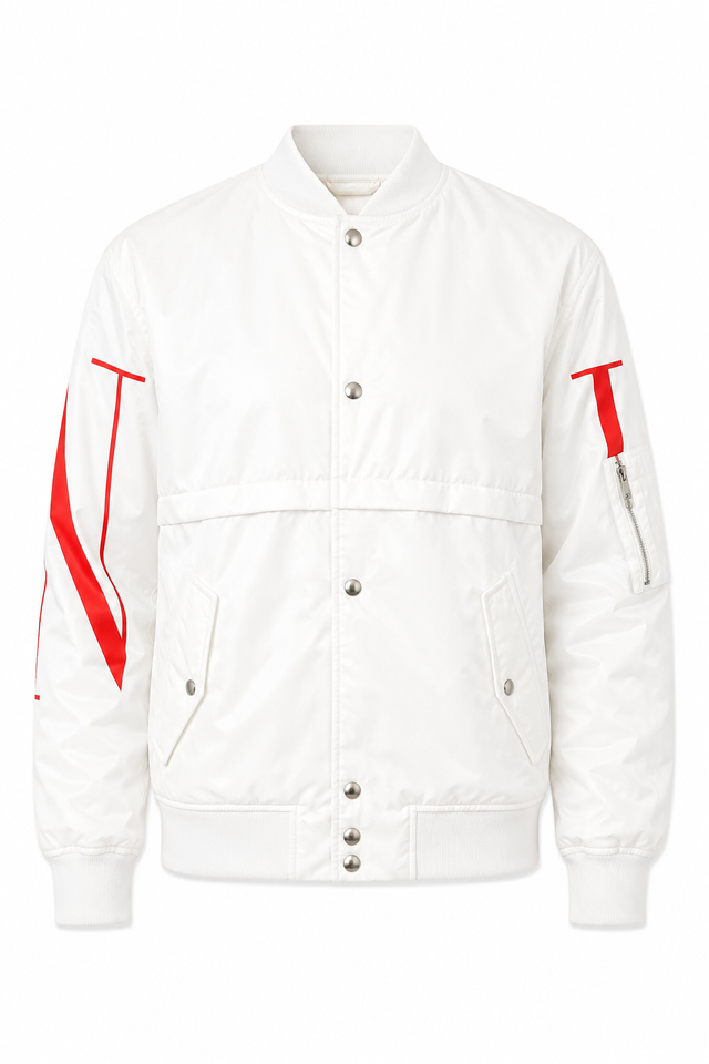 Valentino VLTN Sleeve Logo Bomber Jacket