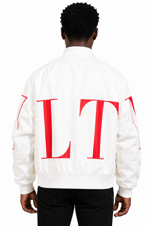Valentino VLTN Sleeve Logo Bomber Jacket