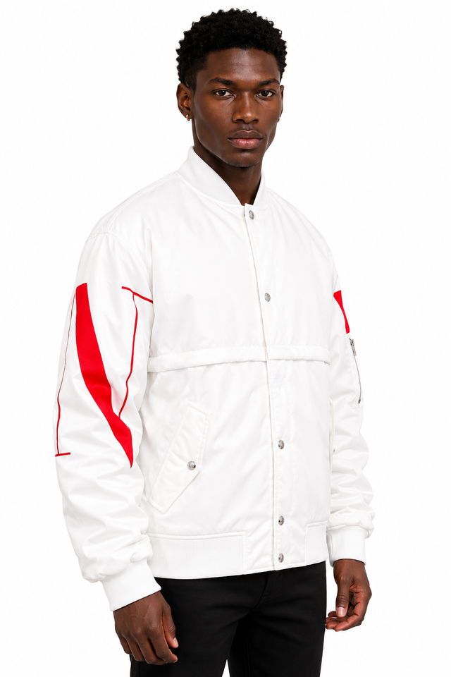 Valentino VLTN Sleeve Logo Bomber Jacket