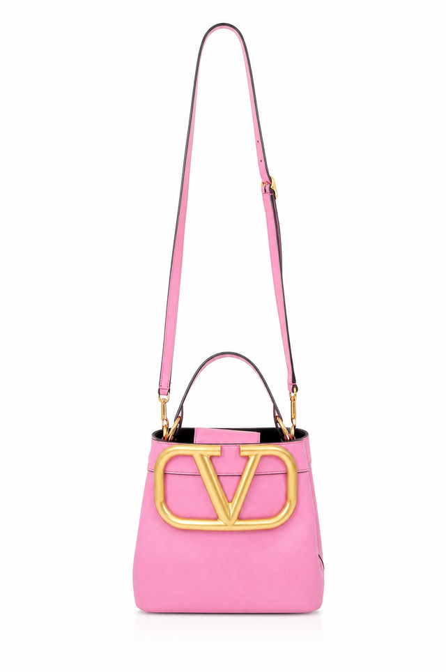 Valentino Garavani Supervee Small Leather Bucket Bag