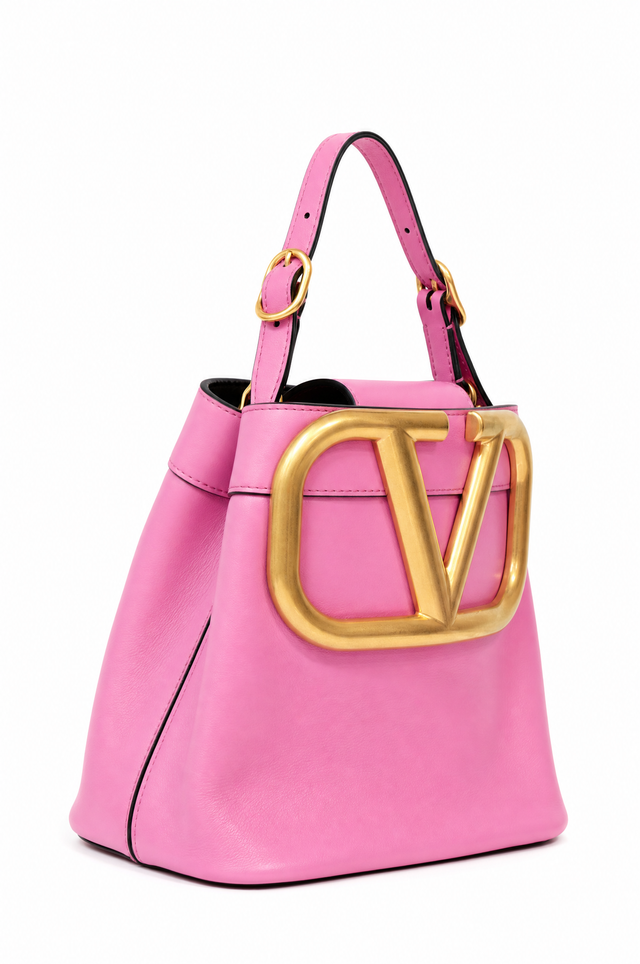 Valentino Garavani Supervee Small Leather Bucket Bag