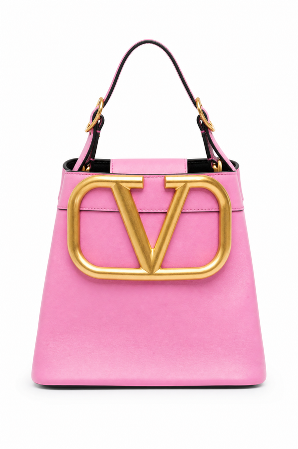 Valentino Garavani Supervee Small Leather Bucket Bag