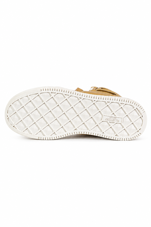 Valentino Garavani One Stud Metallic Gold High-Top Sneakers
