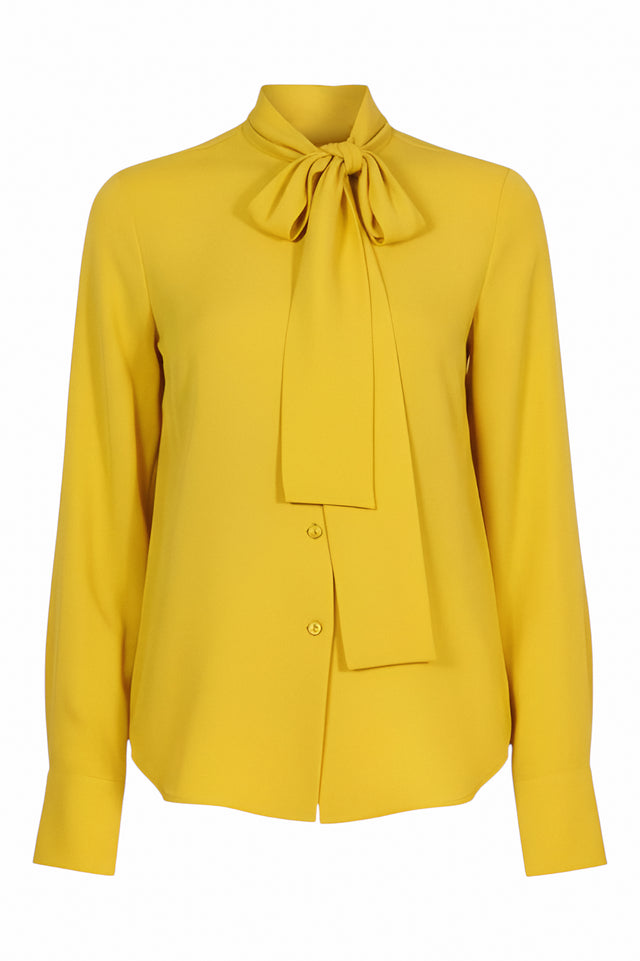 Valentino Tie-Neck Silk Blouse