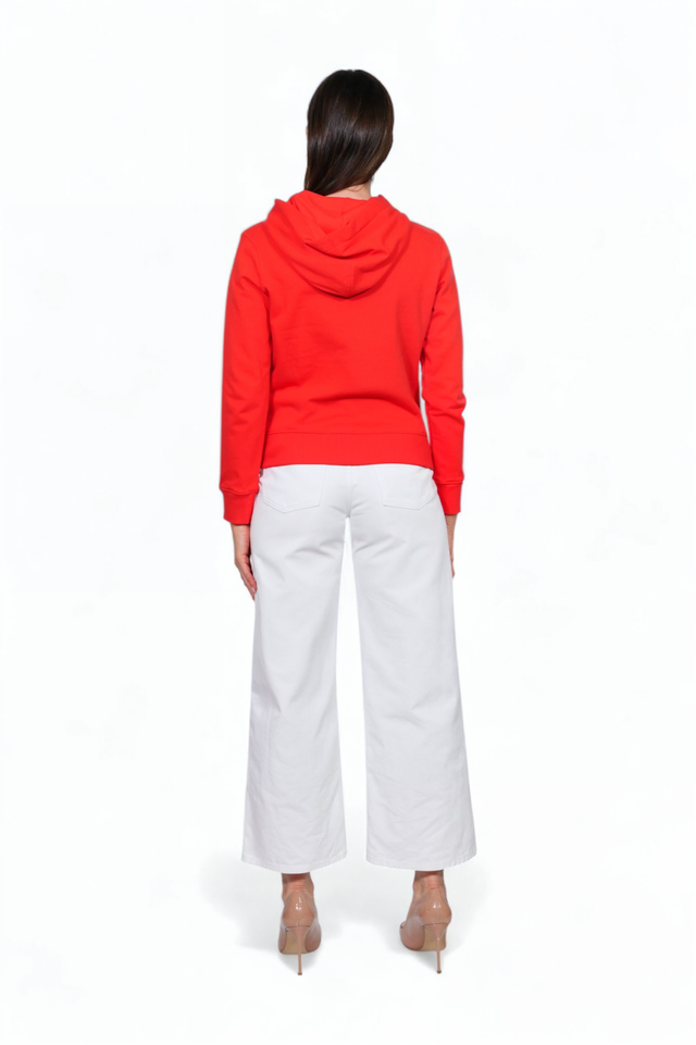 Valentino Red Logo Hooded Sweatshirt