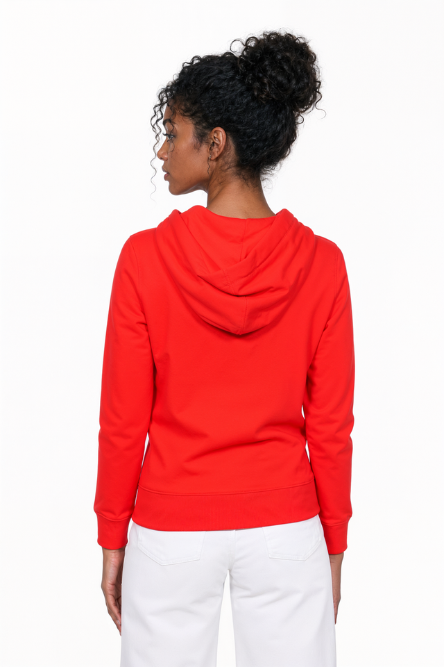Valentino Red Logo Hooded Sweatshirt
