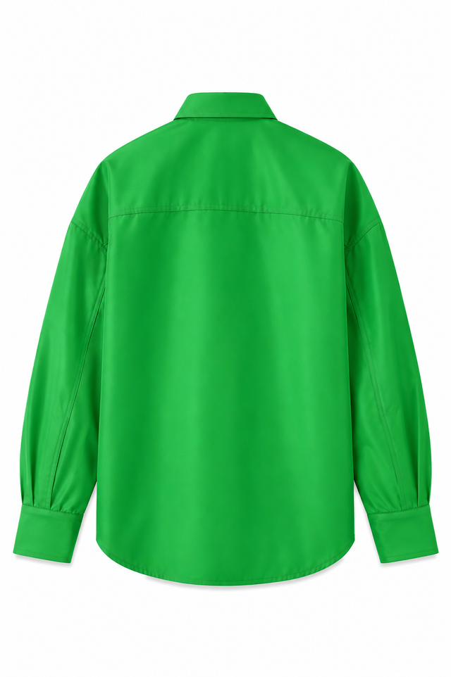 Valentino Oversized Cotton Shirt in Emerald Green