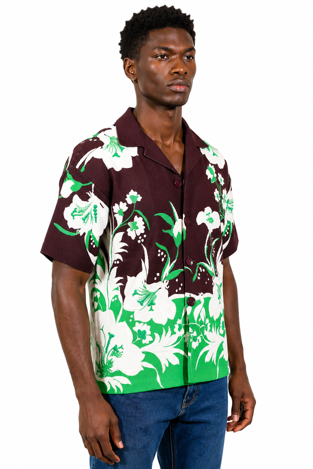 Valentino Floral Resort Camp Collar Shirt