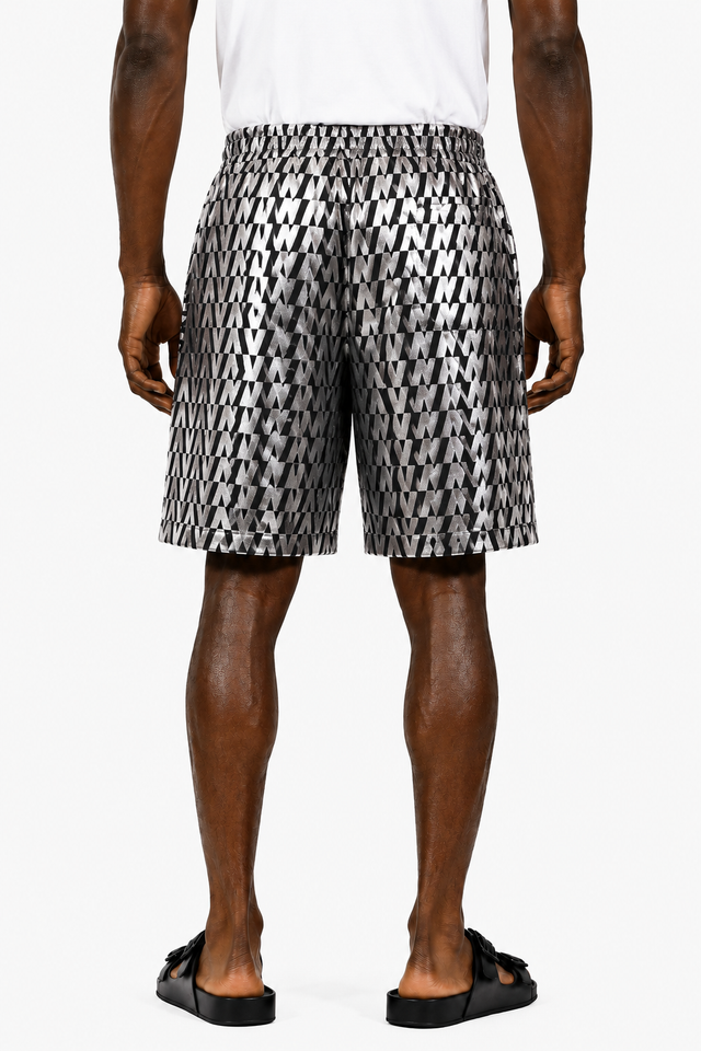 Valentino Metallic V Logo Lounge Shorts
