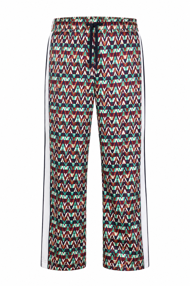 Valentino Optical V-Pattern Track Pants in Multicolor