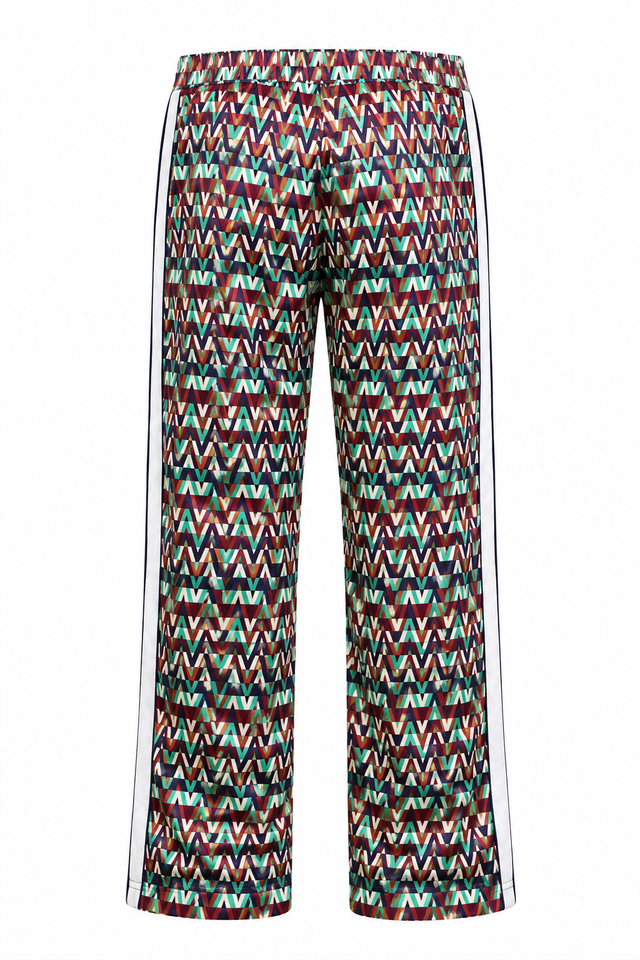 Valentino Optical V-Pattern Track Pants in Multicolor