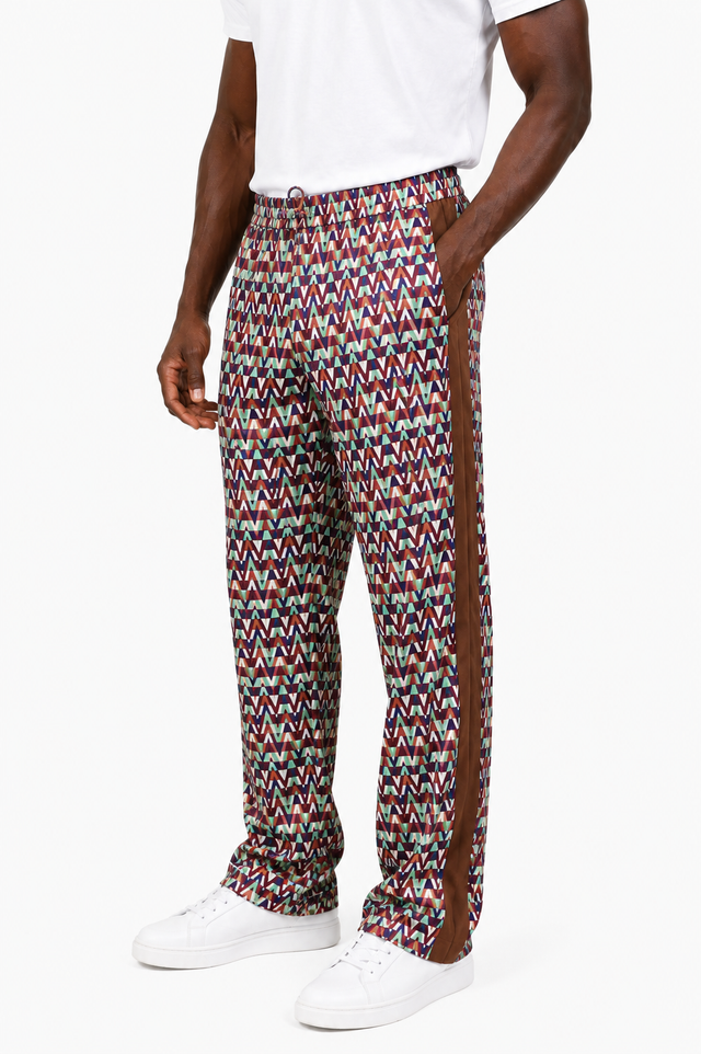 Valentino Optical V-Motif Track Pants in Multicolor