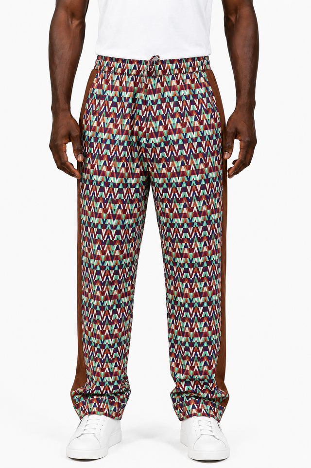 Valentino Optical V-Motif Track Pants in Multicolor