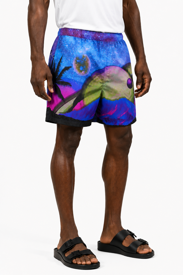Valentino Cosmic Landscape Swim Shorts