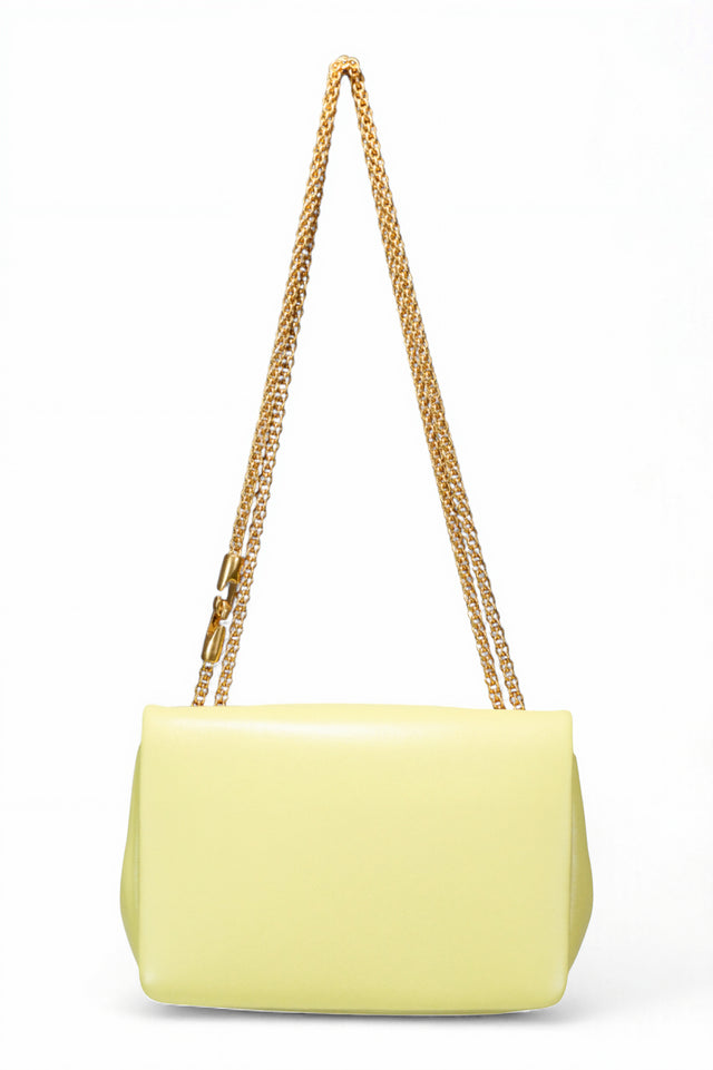 Valentino Garavani Roman Stud Leather Shoulder Bag in Pastel Yellow