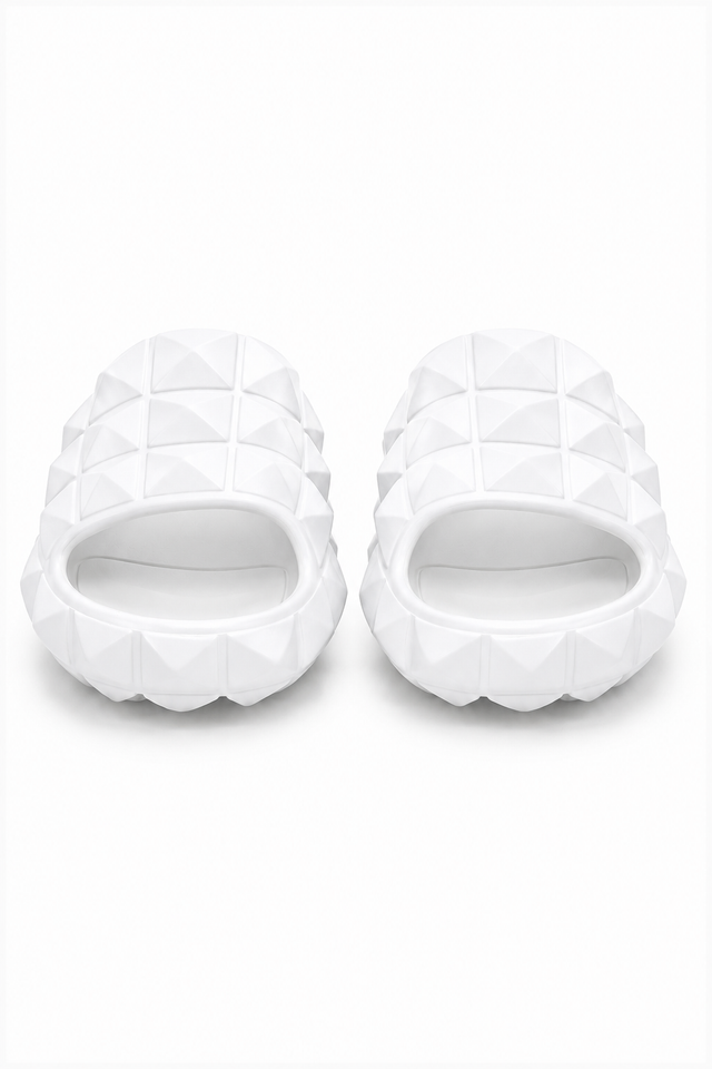 Valentino Garavani Geometric Charm Slide Sandals