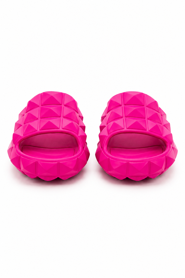 Valentino Garavani Geometric Charm Slide Sandals